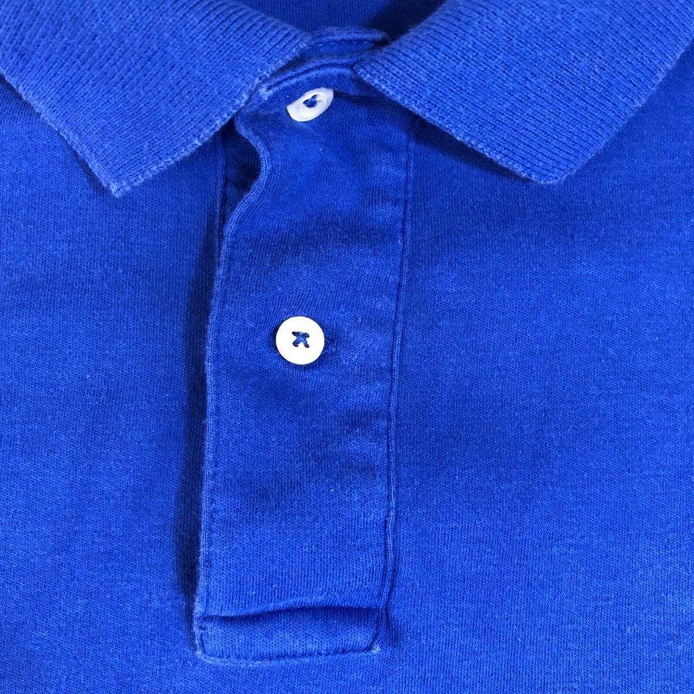 Polo Ralph Lauren Shirt Men 2XL XXL Blue Solid Preppy Golf Embroidered Pony - Picture 8 of 13